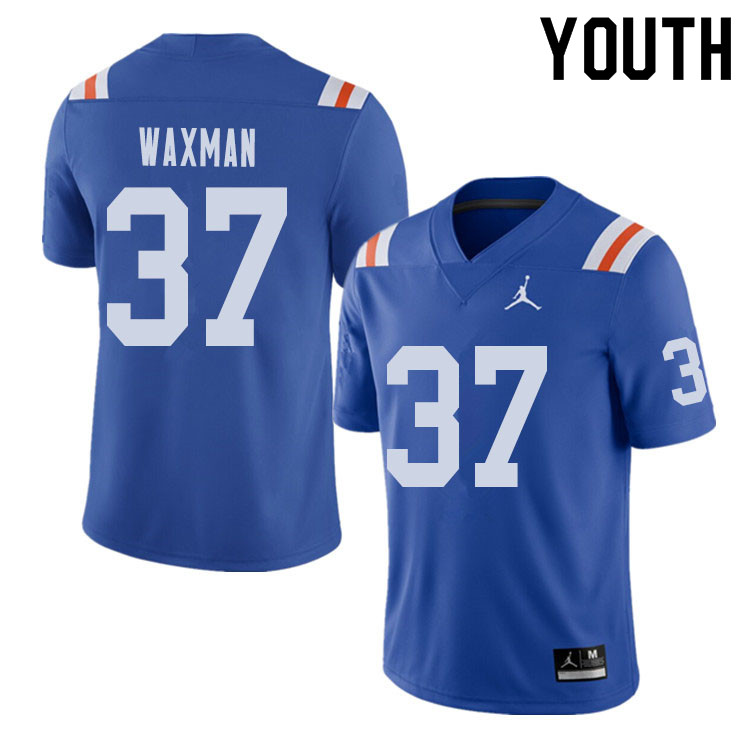 Jordan Brand Youth #37 Tyler Waxman Florida Gators Throwback Alternate College Football Jerseys Sale